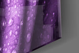 Purple Rose Glass Wall Art.
