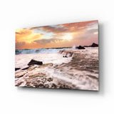 Cuadro de cristal Olas furiosas - 72x46 cm