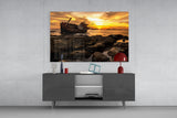 Ship Wreck Glass Wall Art.