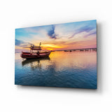 Arte della parete di vetro Barca