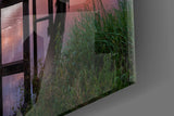 Sunset on the Beach Glass Wall Art.