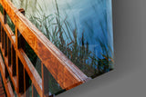 Long Dock on the Lake Glass Wall Art.