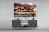 Horses Glass Wall Art.