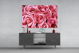 Pink Rose Glass Wall Art.