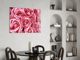Pink Rose Glass Wall Art.