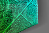 Green Leaf Glass Wall Art.