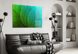 Green Leaf Glass Wall Art.