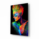 Woman Portrait Glass Wall Art.