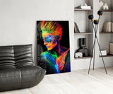 Woman Portrait Glass Wall Art.