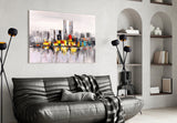 Abstract City Glass Wall Art.