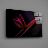 Red Leaf Glass Wall Art.