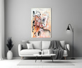 Abstract Woman Glass Wall Art.