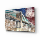 Illustration bridge Glass Wall Art - 72x46 cm