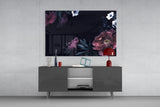 Floral Pattern Glass Wall Art.
