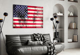 Flag of the United States Glass Wall Art.