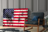 Flag of the United States Glass Wall Art.