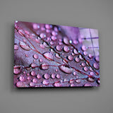 Purple Leaf Glass Wall Art.