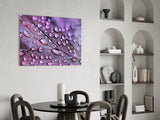 Purple Leaf Glass Wall Art.