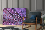 Purple Leaf Glass Wall Art.