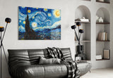 Van Gogh Starry Night Glass Wall Art.