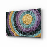 Colored Spiral Glass Wall Art.