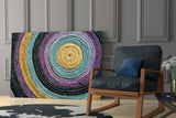 Colored Spiral Glass Wall Art.