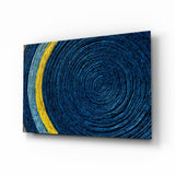 Colored Spiral Glass Wall Art.