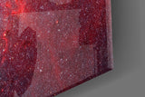 Red Nebula Glass Wall Art.