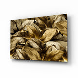 Yellow Leaf Glass Wall Art.