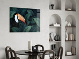 Toucan Parrot Glass Wall Art.