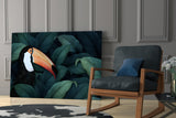 Toucan Parrot Glass Wall Art.