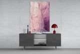 Pink Abstract Pattern Glass Wall Art.