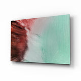 Motif abstrait vert Impression sur verre