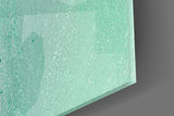 Green Abstract Pattern Glass Wall Art.