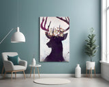 Deer Glass Wall Art.
