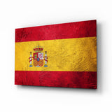 Flag of Spain Glass Wall Art.