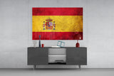 Flag of Spain Glass Wall Art.