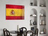 Flag of Spain Glass Wall Art.