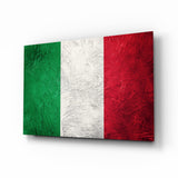 Quadro in vetro Bandiera d'Italia - 72x46 cm