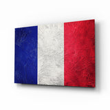 Quadro in vetro Bandiera della Francia - 72x46 cm