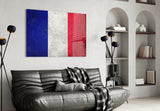 Flag of France Glass Wall Art.