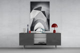 Architectural Geometric Shapes Glass Wall Art.
