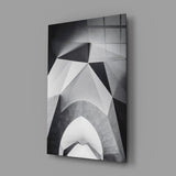 Architectural Geometric Shapes Glass Wall Art.