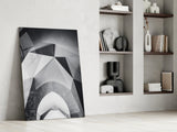 Architectural Geometric Shapes Glass Wall Art.