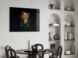 Lion Glass Wall Art.
