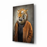 Tiger Head Glass Wall Art.