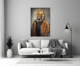 Tiger Head Glass Wall Art.