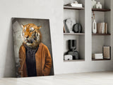 Tiger Head Glass Wall Art.