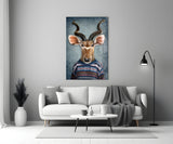 Deer Head Glass Wall Art.