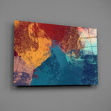 Abstract Colors Glass Wall Art.
